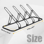 CyclingDeal Bicycle Floor Parking Rack Stand - for Mountain MTB Road Bike - Indoor Home Garage Storage - Adjustable 4 Bikes