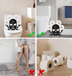 Sugar Skull Toilet Tissue Holder,Animal Paper Holders,Decorative Metal Papers Holder,Funny Toilet Animal Storage for Bathrooms,Bathroom Paper Organizer for Extra 8 Rolls Free Standing Art Decor