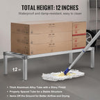 VEVOR Aluminum Dunnage Rack, 48” x 20” Commercial Food Floor Rack, 12” Off the Floor, 1000 lbs Capacity All-Welded Aluminum Storage Rack, for Storage in Restaurants, Kitchens, Garages and Vehicles