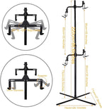 CyclingDeal Bike Vertical Freestanding Hanger Parking Rack - Fully Adjustable Gravity Storage Floor Stand - Safe & Secure for Hanging MTB Road Bicycles in Garage or Home - 4 Bikes Horizontal