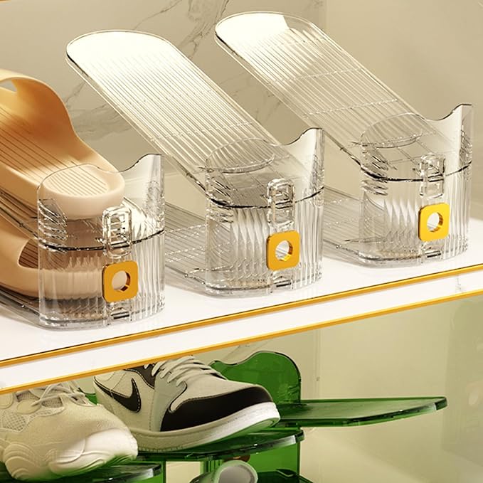 Clear Shoe Slot Organizers 6PACK Shoe Stacker Organizer for Closet Adjustable Shoes Rack Holders Zapateras Organizers