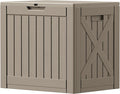 Patiowell 43 Gallon Resin Deck Box, Outdoor Storage Box for Patio Furniture, Deliveries, Pool Supplies,Waterproof and Lockable (Brown)