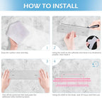 2 Pack Adhesive Shower Caddy Organizer with Hooks, Rustproof No Drilling Wall Mounted Storage Shelf Rack for Inside Shower/Bathroom/Kitchen (Pink)