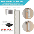 2 Pack Clothes Drying Rack, All Metal Over The Door Hooks, Thickness Adjustable, Collapsible, Space-Saving Hangers Organizer, Fit 1/2/5'' Doors (White)