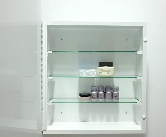 Arched Medicine Cabinet with Mirror, 20x30 Inch, Wall Cabinet with Frameless Mirror, Recessed Or Surface Mount for Bathroom Bedroom with Storage, Bathroom Medicine Cabinet