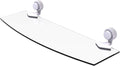 Allied Brass 433G/18 Venus Collection 18 Inch Groovy Accents Glass Shelf, Matte White