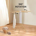 Clothes Drying Rack 4 Legs,Laundry Hanger Dryer Rack,Portable Dry Rack,Foldable Drying Rack-Drying Rack Clothing Laundry Bedroom Household Wooden-12rods