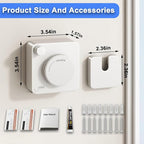 Retractable Clothesline Indoor & Outdoor, 16.2 Ft Non-Sagging Stainless Steel Laundry Washing Line with Wall Mounted Heavy Duty Design, Space-Saving Clothing Drying Rack (1, White)