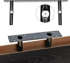 QEEIG Bathroom Shelves Over Toilet - Wall Mounted Floating Shelves Toilet Paper Storage Small Farmhouse Decor Shelf 16 inch Set of 2, Black (019-B2)