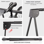 CXWXC 3 Bikes Stand Rack - Portable Bike Storage Parking Racks Indoor/Outdoor -Saddle Nose Bicycle Stand for Parking Mountain Road Hybrid Bike