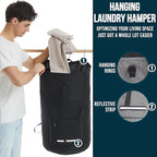 Laundry Bag Extra Large 115L, Laundry Backpack Bag, Laundry Bags Extra Large Heavy Duty, Laundry Bag with Straps, Clothes Hamper Bags with 4 Pockets, College Laundromat Backpack for Dorm Room