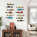 Wall Mounted Wine Rack: Individual Wall Wine Bottle Holder - for Wine Cellar Home Kitchen Bar Decor - 2Pcs