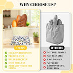 2 Pack Beeswax Bread Bags - 17x13 Inch Reusable Bread Storage Bags,Bees Wax Lined Bread Bags for Home Cooks fresh bread storage Easy Clean (Berry)