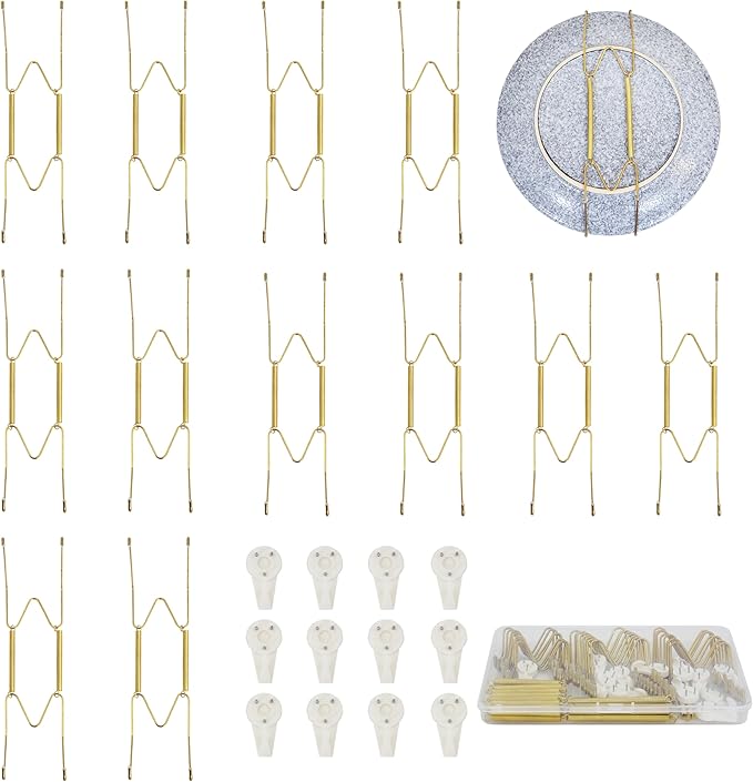 8 Inch Plate Hangers 12pack Plate Hangers for The Wall Suitable for 7.5-8.5 Inch Plate Wall Hangers for Display Invisible Decorative Plate Hooks for Hanging