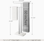 KES Standing Towel Racks for Bathroom 2-Tier, Floor Towel Rack Stand with Heavy Marble Base, Upgrade Steady Freestanding Design, Pro-Grade 18/8 Stainless Steel Brushed Finish, BTH217-2