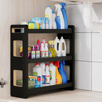 Bathroom Counter Organizer,Bathroom Counter Shelf,Bathroom Organizers,Under Sink Organizer,Cologne Organizer For Men,Cologne Cabinet,Spice Rack Organizer for Cabinet,Gifts(Black 3 Tier)