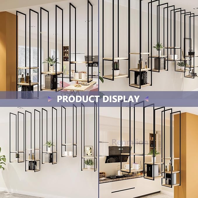Ceiling Shelf Display Shelves Hanging Shelving Creative Flower Stand Ceiling Mounted Storage Rack Kitchen Pot Rack/Pan Racks Metal Iron Frame for Home Office Restaurant(30x30x120cm