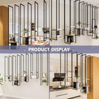 Ceiling Shelf Display Shelves Hanging Shelving Creative Flower Stand Ceiling Mounted Storage Rack Kitchen Pot Rack/Pan Racks Metal Iron Frame for Home Office Restaurant(30x30x120cm
