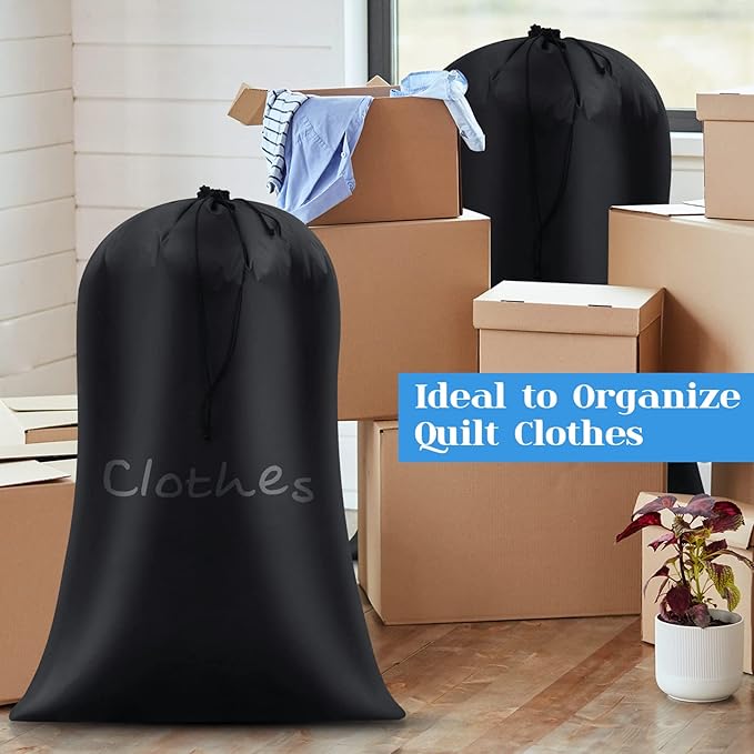 Nuanchu 6 Pcs 40 x 60 Extra Large Laundry Bag Giant Storage Laundry Reusable Multipurpose Bag for Damp Proof Luggage Suitcase Clothes Comforters Furniture Blankets Cover
