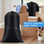 Nuanchu 2 Pcs 40 x 60 Extra Large Laundry Bag Giant Storage Laundry Reusable Multipurpose Bag for Damp Proof Luggage Suitcase Clothes Comforters Furniture Blankets Cover