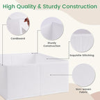 Criusia 16 Pack Underwear Drawer Organizer, Drawer Organizer Clothes, Foldable Cloth Storage Box Closet Dresser Drawer Divider Organizer for Clothes, Scarves (White)