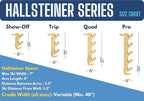 Grassracks Wall Ski Rack - Bamboo Wall-Mounted Ski Storage and Premium Ski Display Hallsteiner Series Indoor Ski Wall Mount (2 or 3 Pairs of Skis, Bamboo)