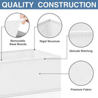 Criusia Drawer Organizer Clothes, 24 Pack Dresser Organizer Bins for Nursery Bedroom, Closet Organization and Storage Dividers for Clothing, Baby Clothes, Underwears, Socks (White)