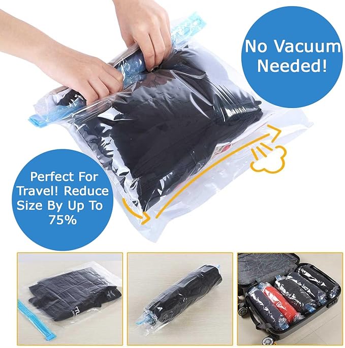 13 Combo Pack Vacuum Storage Bags (9 Large Size 36"X28" and 4 Travel Bags Size 24"X16") for Storage Organization