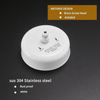 BESy Retractable Clothesline SUS304 Stainless Steel Clothes Dryer with Adjustable Stainless Steel Rope String Hotel Style Heavy Duty,9.2 Feets,White Finish, Round Style