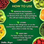 Debbie Meyer, GreenBags 40-Pack (16M, 16L, 8XL) | Reusable Storage Bags Keeps Fruit, Vegetables, Produce, Cut Flowers Fresh Longer, Kitchen & Fridge Preservation Solution, BPA Free, Made in the USA