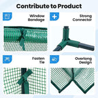 Quictent 6x3x1ft Galvanized Raised Garden Bed with Cover Metal Planter Bottomless Box w/ 2 Large Screen Windows Mini Greenhouse 20pcs T-Tags 1 Pair Gloves Outdoor Growing Vegetables (Green)