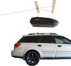 HARKEN - Cargo Box Overhead Garage Storage Hoist, Self-Leveling, Safe Anti-Drop System, Easy One-Person Operation, Smart Garage Organization