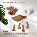 Highland Cow Toilet Paper Holder Highland Cow Bathroom Decor 3D Printing Funny Cute Free Standing Toilets Storage for Bathroom Kitchen Bedroom Decor