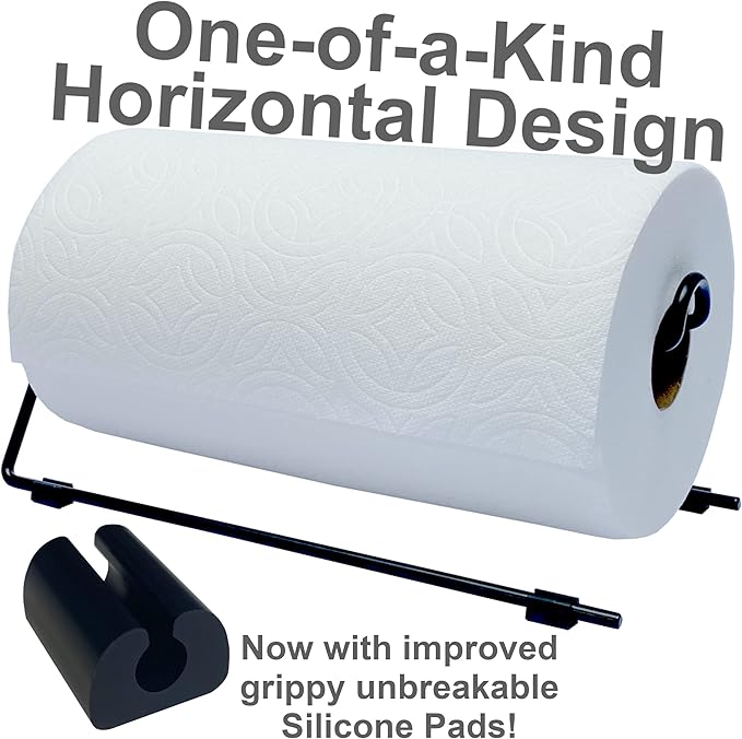 Horizontal Countertop Paper Towel Holder (Black)