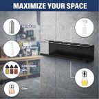 6 Pack Wall-Mounted Spray Bottle Holder, Heavy-Duty Steel Black Aerosol Can Storage Rack with 30 Holes, Spray Paint Can Organizer for Garage, Shop, Home, Tool Trailer & Service Truck