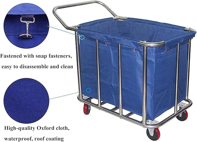 Commercial Laundry Cart Replacement Liner Bag, Detachable Storage Bag, Thickened Oxford Cloth for Trolley Use
