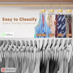 Belt & Bra Organizer for Closet - Tie Rack With 22 Rotatable Hooks, Stackable Space Saving Hanger for Women/Men, Tank Top Organizer, 3pcs