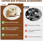 Coffee Pod Basket Holder Metal Coffee Pod Storage Basket with Dust Cover Hollow Design Coffee Pod Storage Container Large Capacity Sturdy Coffee Pod Organizer (golden)
