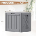 Patiowell 43 Gallon Resin Deck Box, Outdoor Storage Box for Patio Furniture, Deliveries, Pool Supplies,Waterproof and Lockable (Grey)