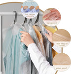 30 Pack Transparent Dust-proof Garment Covers Clear Clothes Covers for Hanging Garment Plastic Suit Bags Dry Cleaning Bags for Dry Cleaner, Home Storage, Travel (60 x 100cm)