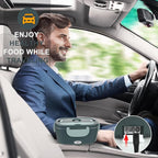 Monteka Electric Lunch Box Food Heater - Leakproof Portable Food Warmer heated lunch box for adults for Car/Home/Truck with 1.5L Removable Stainless Steel Container, White Elephant Gift, 12V/24V/110V