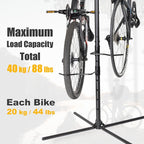 CyclingDeal Bike Vertical Freestanding Hanger Parking Rack - Fully Adjustable Gravity Storage Floor Stand - Safe & Secure for Hanging MTB Road Bicycles in Garage or Home - 2 Bikes Vertical