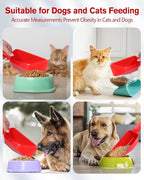 2 Cup Dog Food Scoop(2 Pack), Plastic Pet Food Scoop with Measuring Lines for Accurate Pet Food Portions,Dishwasher Safe (Red)