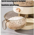 11LB Rice Dispenser, Large Grain Container Storage with Lid Measuring Cylinder Household Cereal Dispenser Bucket for Kitchen Soybean Corn(11lb)