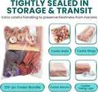 Cedar Blocks for Clothes Storage, Closets and Drawers - All Natural Moth Balls Alternative for Clothes Storage - Moth Repellant and Keep Clothes Smelling Fresh - 12 Pack