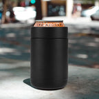 TAHOE TRAILS Stainless Steel 12oz Vacuum Insulated Can and Bottle cooler| Double Wall Can Cooler For Cans and Bottles | Copper Plated Can Chiller and Metal Cooler | Black