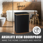 Hampers for Laundry Basket with Lid, 160L Extra Large 3 Section Clothes Divided Organizer for Bedroom, Laundry Room, Dirty Clothing Hamper, Black