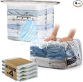 TAILI Cube Vacuum Storage Bags 4 pack, Medium Size (25x19x11 inch), Vacuum Seal Bags for Clothing, Travel Compression Packing for Clothes, Blankets, Baby Clothes, Travel Accessories