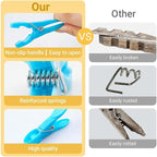 48 Pcs Colorful Plastic Clothes Pins with Clothespin Bag, Clothespins Basket Heavy Duty Laundry Clothes Pins Clips with Springs, Clothes Drying Line Pegs Towel Clips Picture Clips Food Clips
