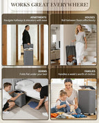 Laundry Hamper with Wheels, 110L Large Clothes Hamper with Removable Inner Bag, Collapsible Dirty Clothes Basket for Dorm, Rolling Dirty Clothes Basket for, Bedroom, Bathroom, Laundry Room